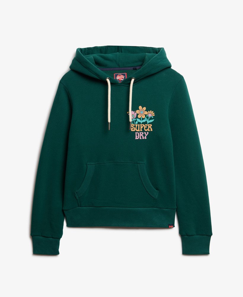 bluza z kapturem summer garden w kolorze gŁĘbokiego morska