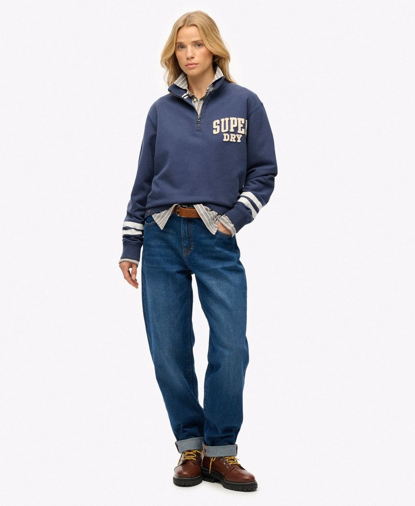 Bluza Athletic Essentials Applique z zamkiem błyskawicznym do połowy