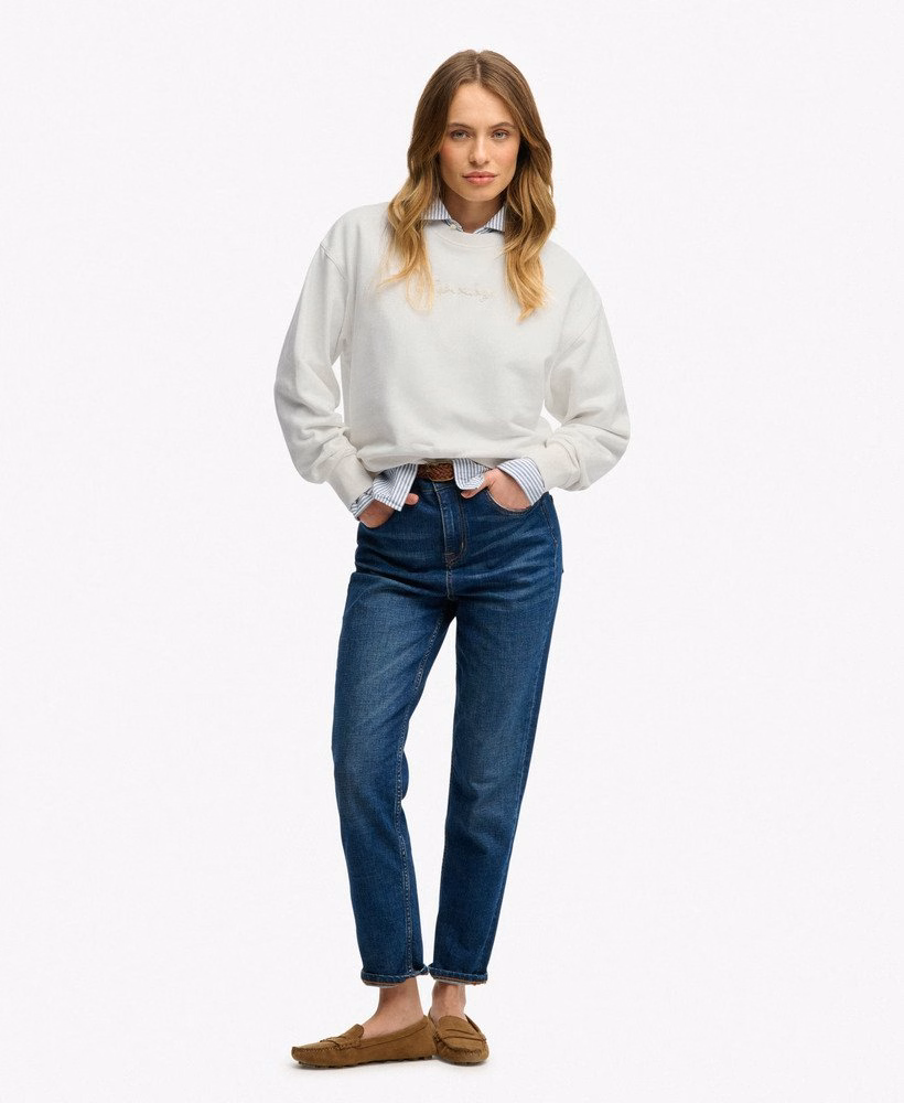 Bluza z kapturem Script Brand Loose Crew