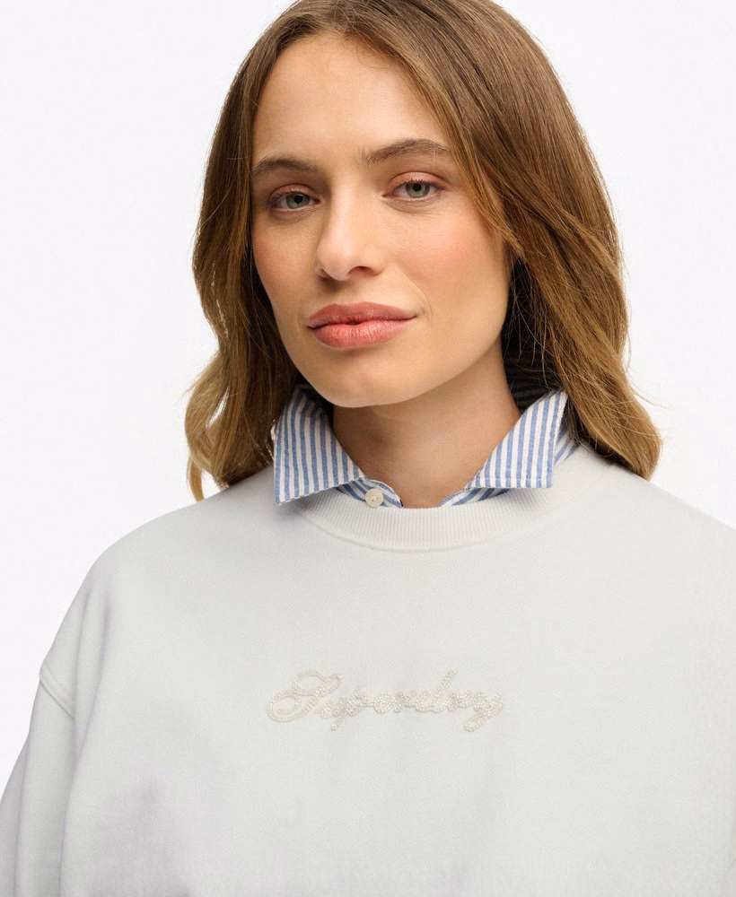 Bluza z kapturem Script Brand Loose Crew