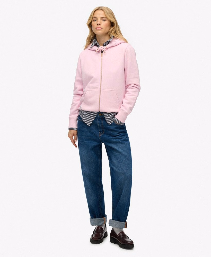 Bluza z kapturem Essential Logo zapinana na zamek, półszczotkowana