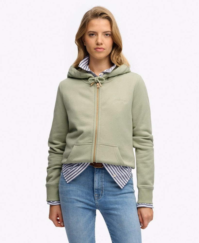 Bluza z kapturem Essential Logo zapinana na zamek, półszczotkowana