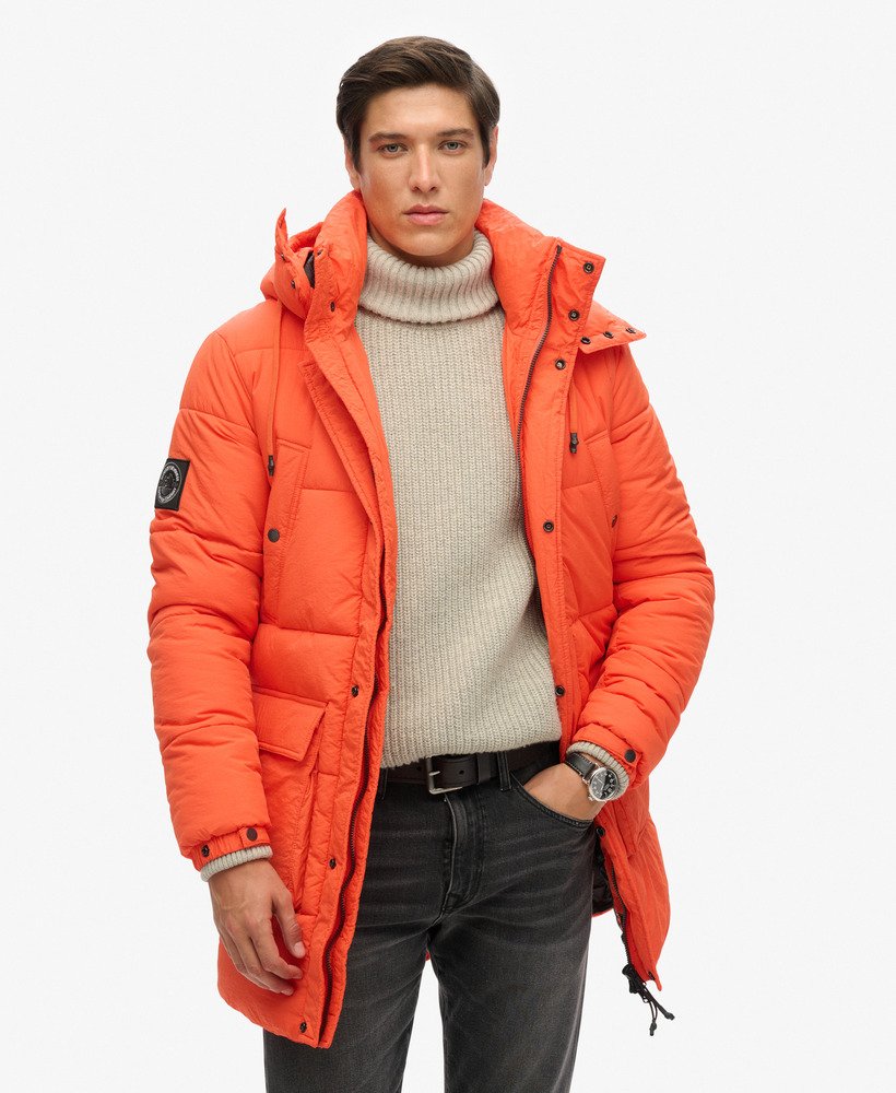 kurtka typu parka expedition padded w kolorze intensywnej pomarańczy