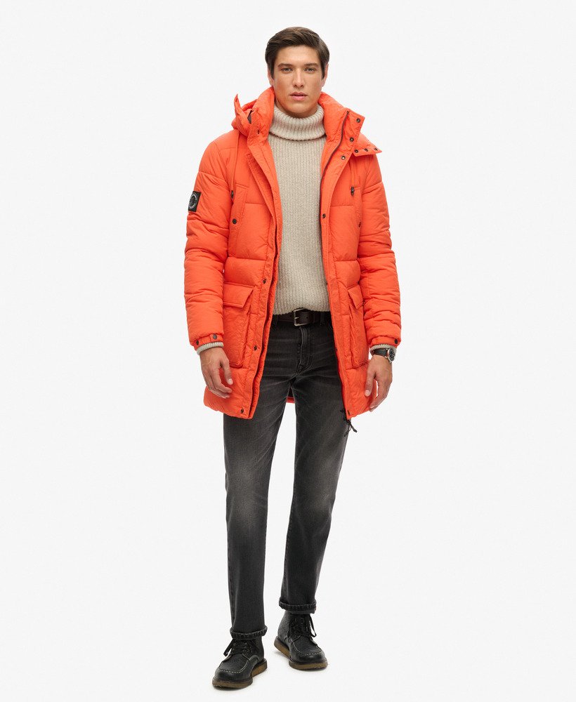 kurtka typu parka expedition padded w kolorze intensywnej pomarańczy