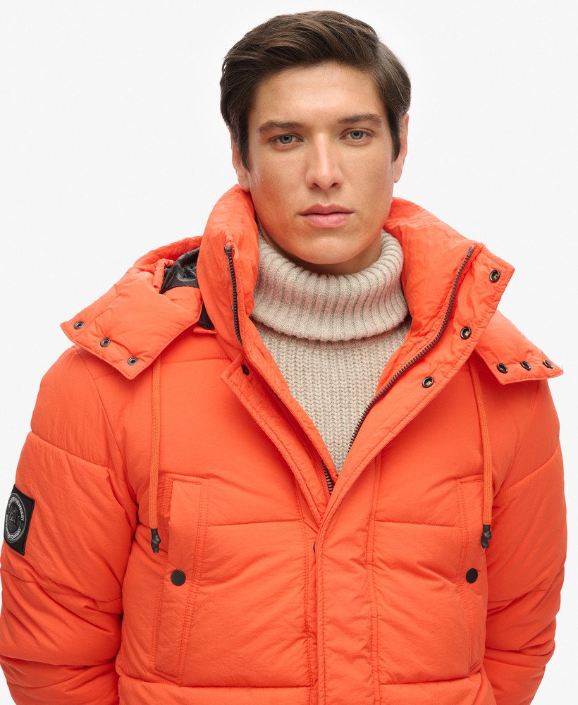 kurtka typu parka expedition padded w kolorze intensywnej pomarańczy