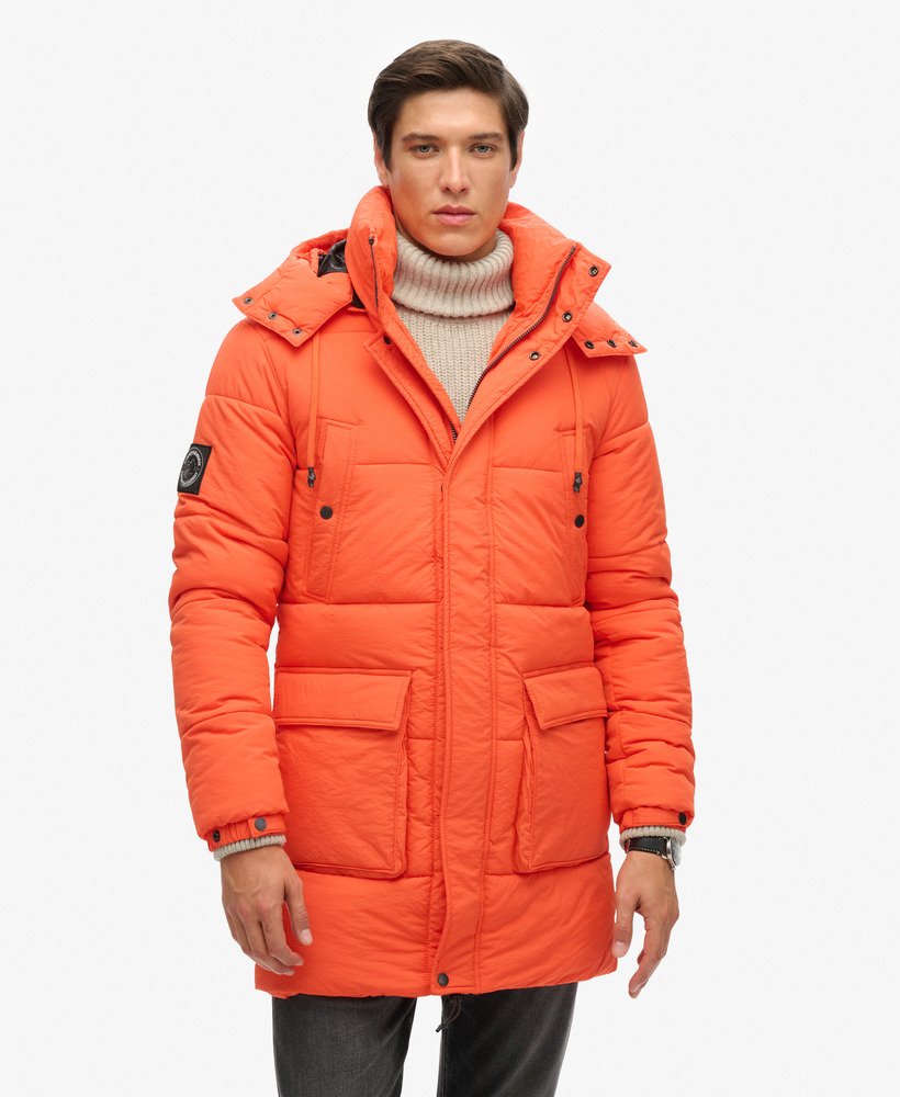 kurtka typu parka expedition padded w kolorze intensywnej pomarańczy