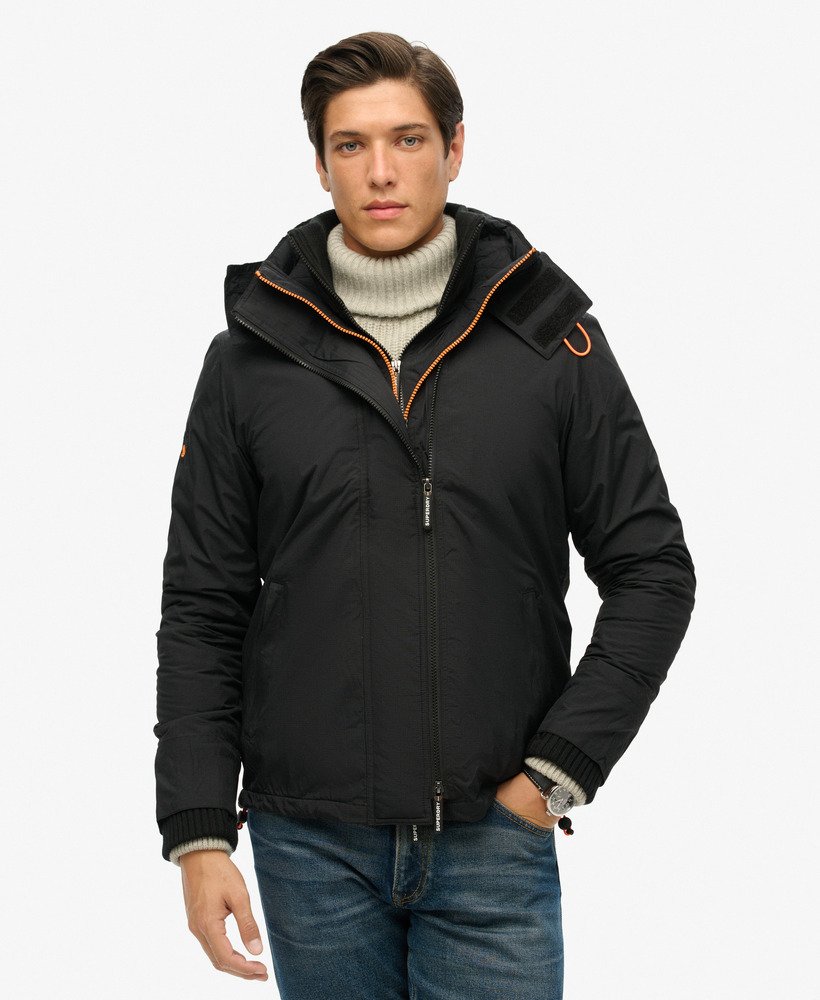 kurtka wiatrówka pop zip hood arctic sd-windcheater w kolorze czarnymfluro pomaraŃczowym