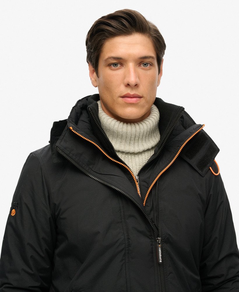 kurtka wiatrówka pop zip hood arctic sd-windcheater w kolorze czarnymfluro pomaraŃczowym
