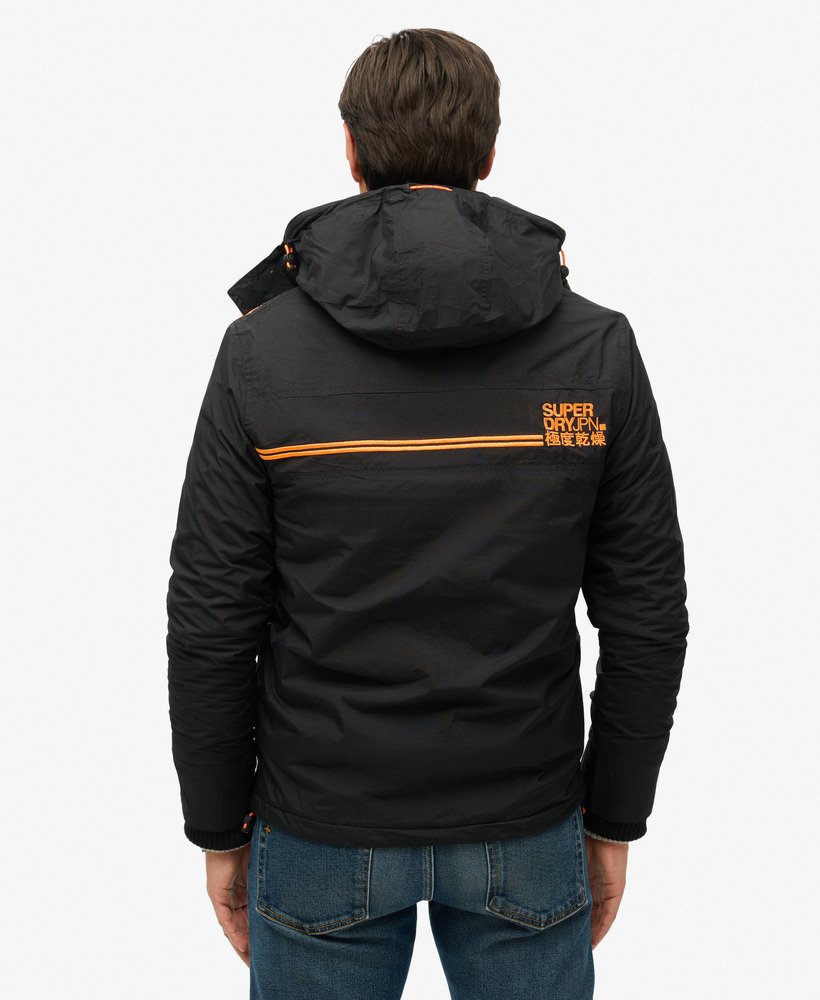 kurtka wiatrówka pop zip hood arctic sd-windcheater w kolorze czarnymfluro pomaraŃczowym