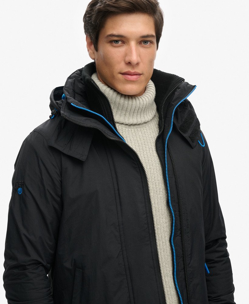 kurtka wiatrówka pop zip hood arctic sd-windcheater w kolorze czarnymsuper denby z nowym logo
