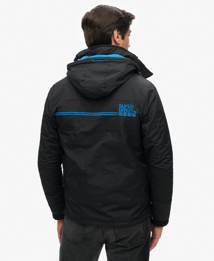 kurtka wiatrówka pop zip hood arctic sd-windcheater w kolorze czarnymsuper denby z nowym logo