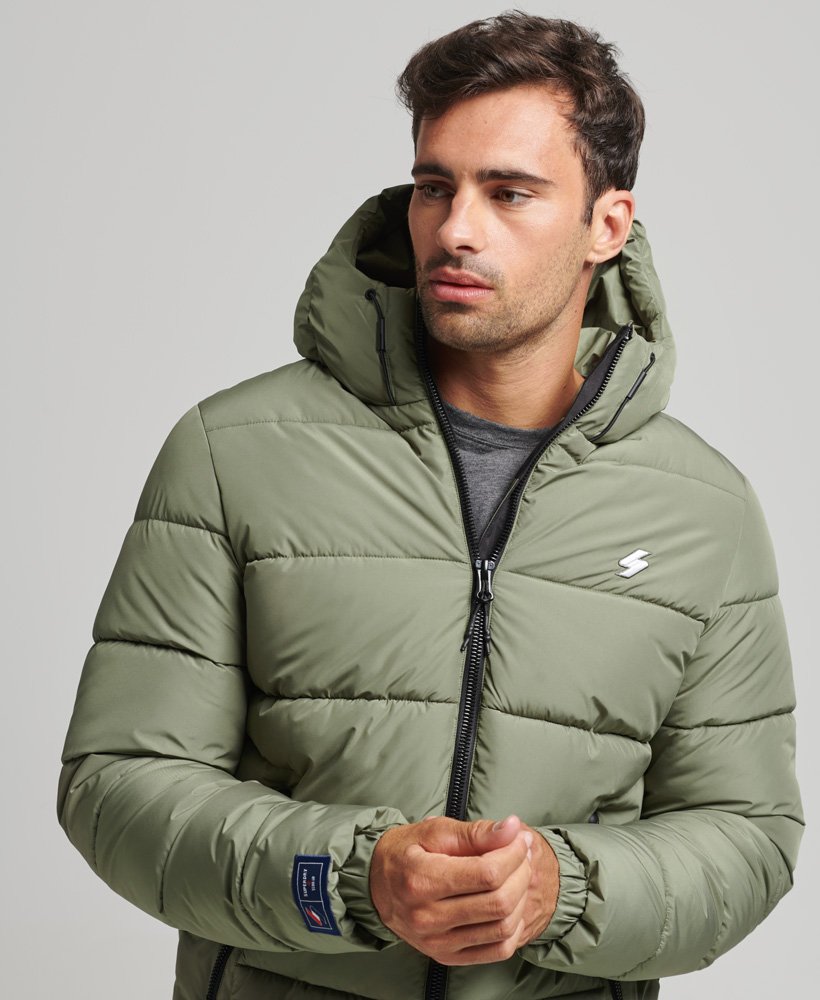 kurtka sportowa z kapturem w kolorze dusty olive