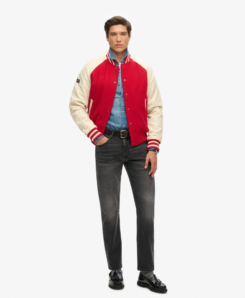 kurtka bomberka uniwersytecka w kolorze varsity red