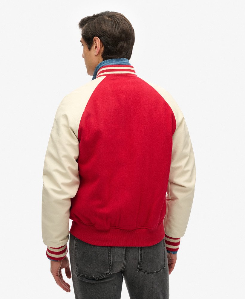 kurtka bomberka uniwersytecka w kolorze varsity red