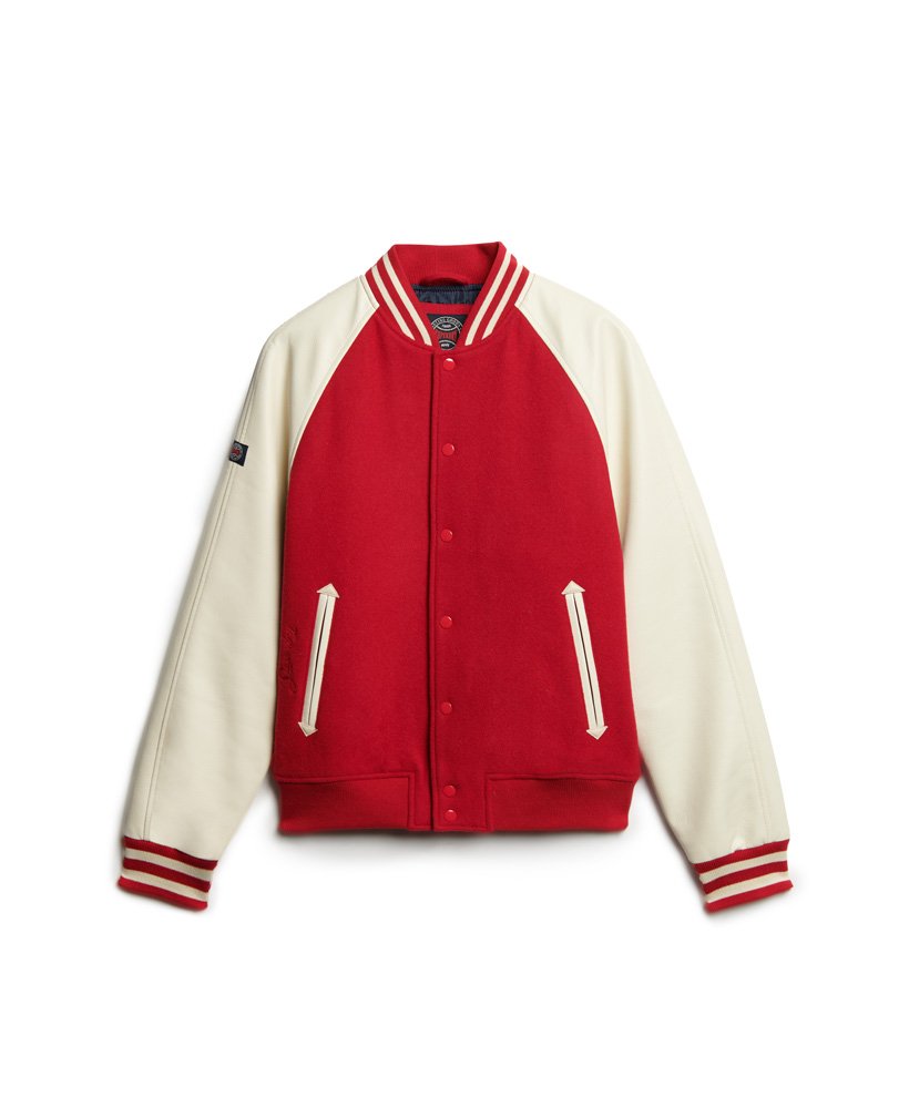 kurtka bomberka uniwersytecka w kolorze varsity red