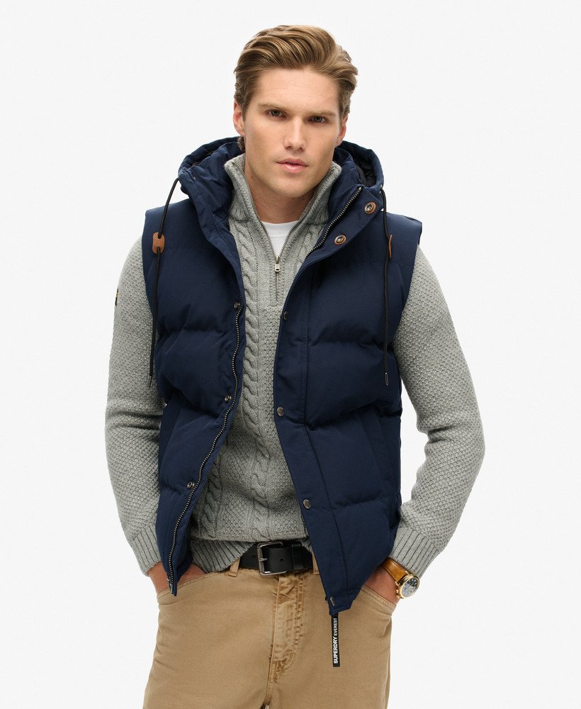 kamizelka puchowa everest z kapturem w kolorze nordic chrome navy