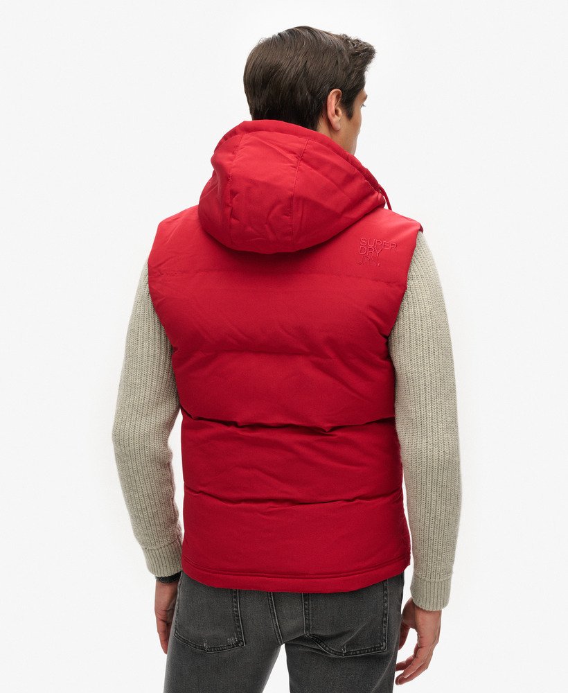 kamizelka puchowa everest z kapturem w kolorze głębokiej czerwieni