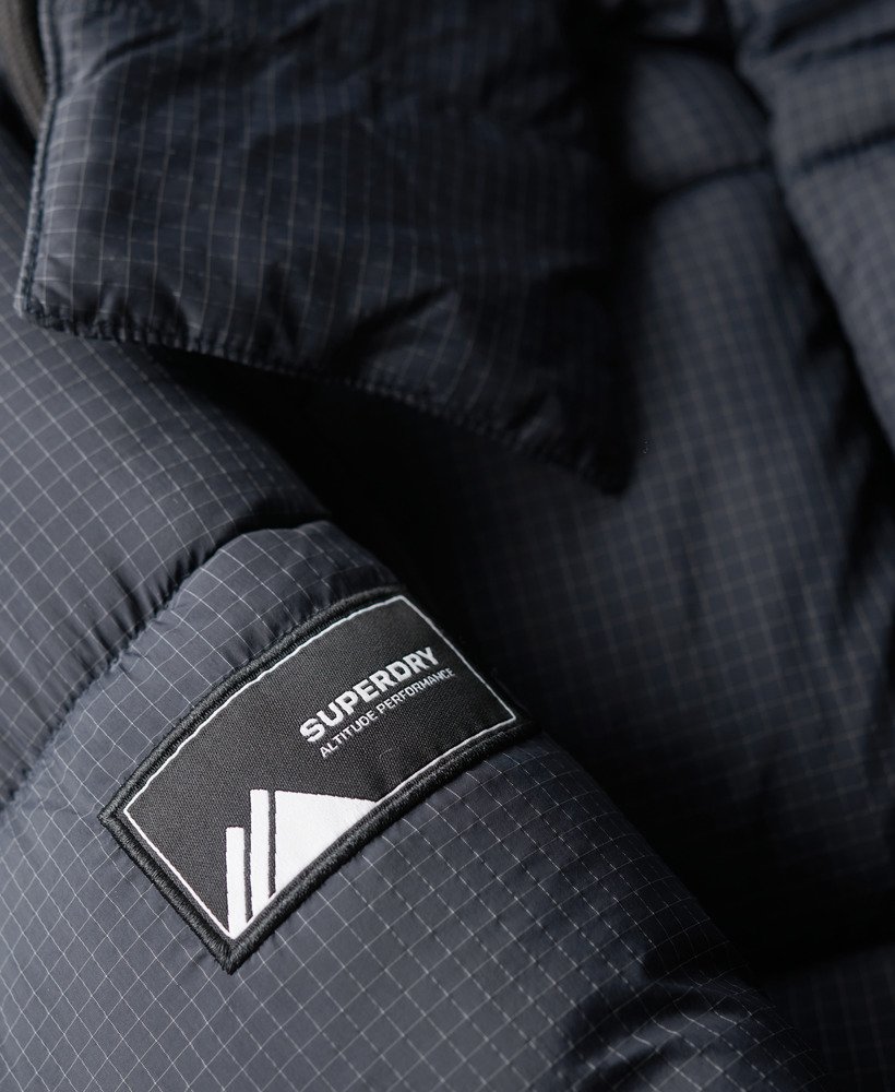 kurtka puchowa ripstop longline w kolorze eclipse navy grid