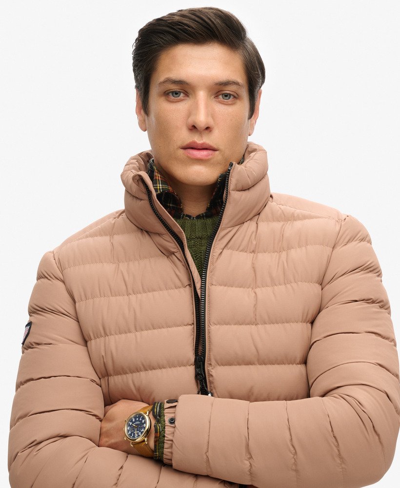 kurtka pikowana fuji z haftem w kolorze woodsmoke brown