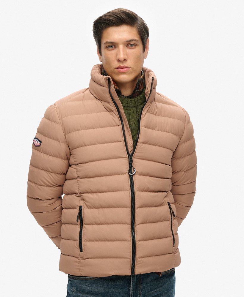 kurtka pikowana fuji z haftem w kolorze woodsmoke brown