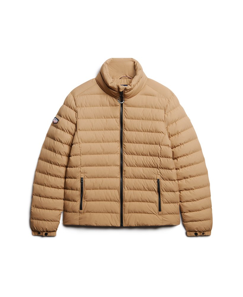 kurtka pikowana fuji z haftem w kolorze woodsmoke brown