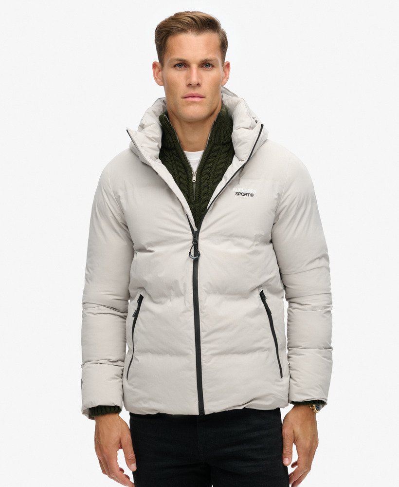 kurtka puchowa z kapturem w kolorze moonlight grey