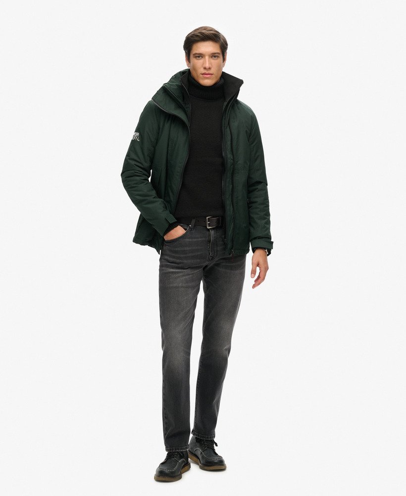 kurtka wiatrówka z kapturem yachter w kolorze academy dark green