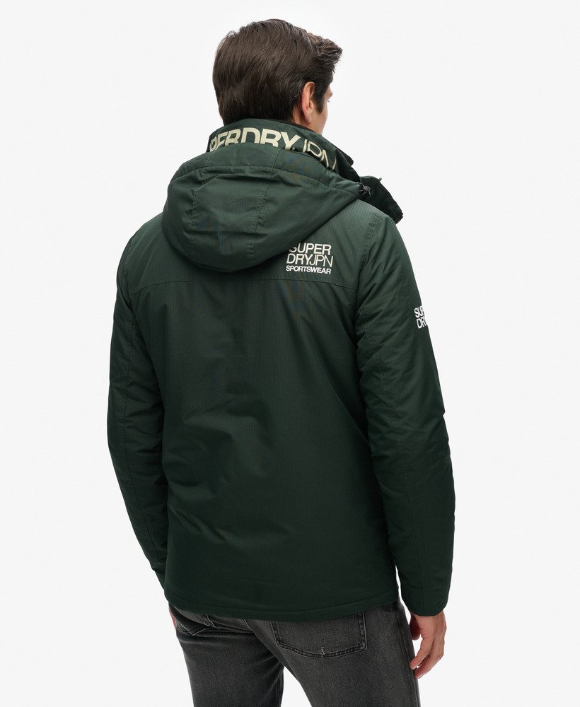 kurtka wiatrówka z kapturem yachter w kolorze academy dark green