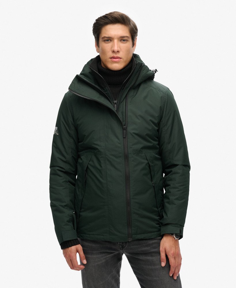 kurtka wiatrówka z kapturem yachter w kolorze academy dark green