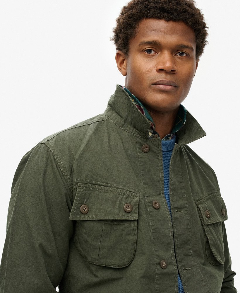 kurtka wojskowa typu overshirt w kolorze oliwkowym surplus goods