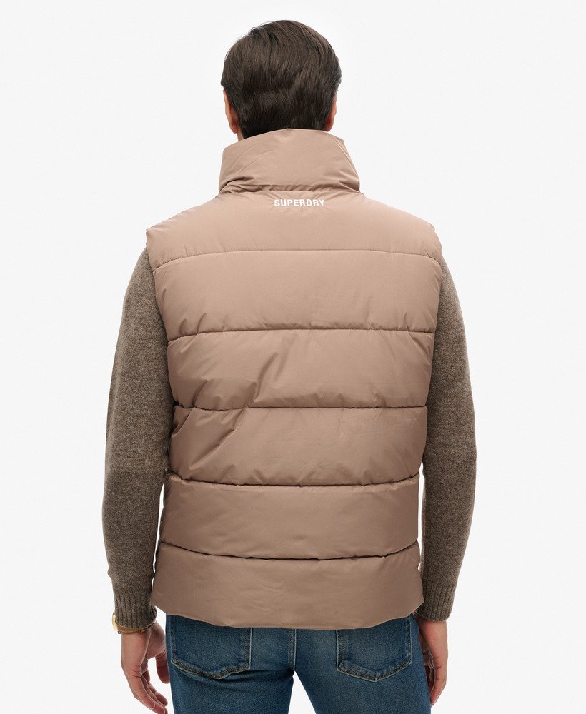 sportowa pikowana kamizelka w kolorze fossil brown