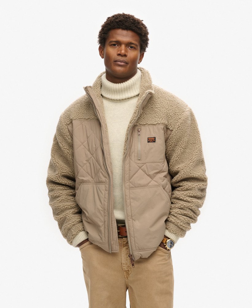 kurtka hybrydowa sherpa workwear w kolorze mushroom