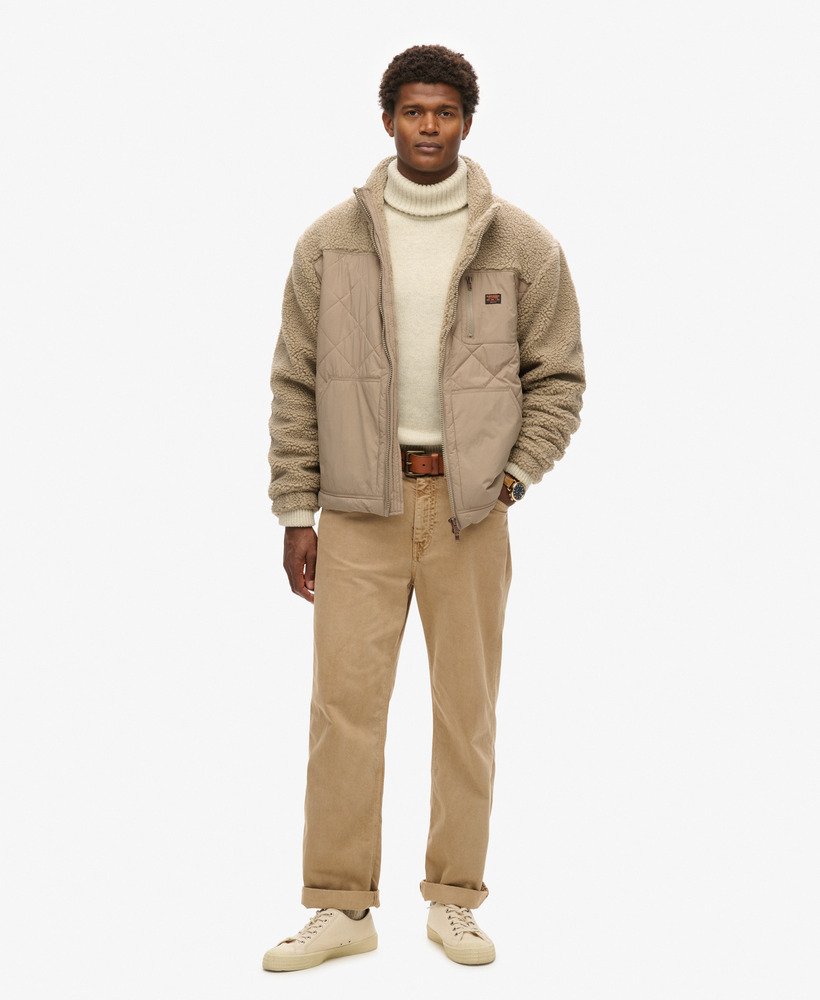 kurtka hybrydowa sherpa workwear w kolorze mushroom