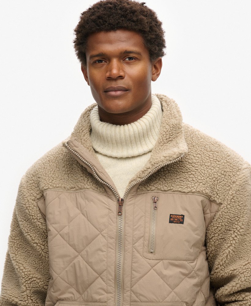 kurtka hybrydowa sherpa workwear w kolorze mushroom