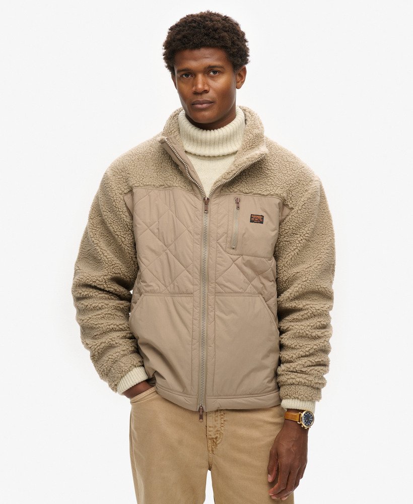 kurtka hybrydowa sherpa workwear w kolorze mushroom