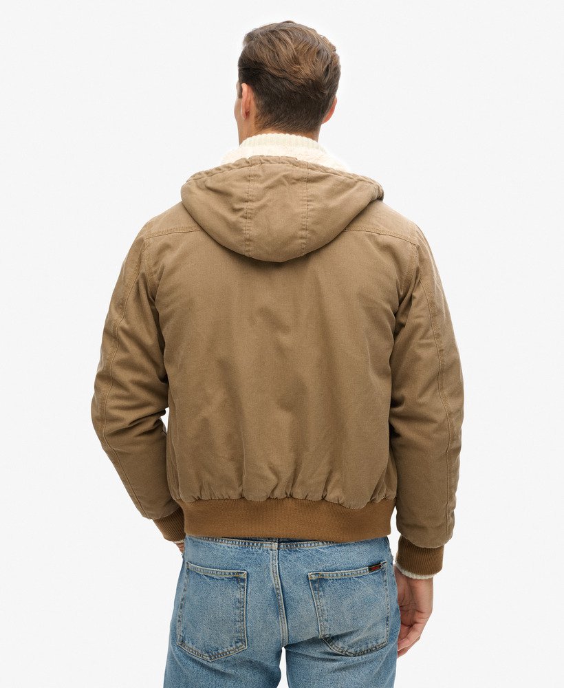 kurtka bomber z kapturem w stylu vintage w kolorze denim co tobacco