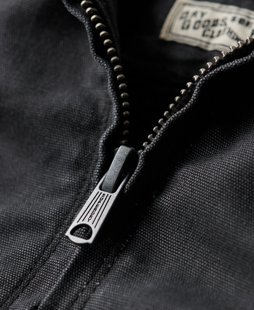 kurtka bomber z kapturem vintage workwear w kolorze bison black