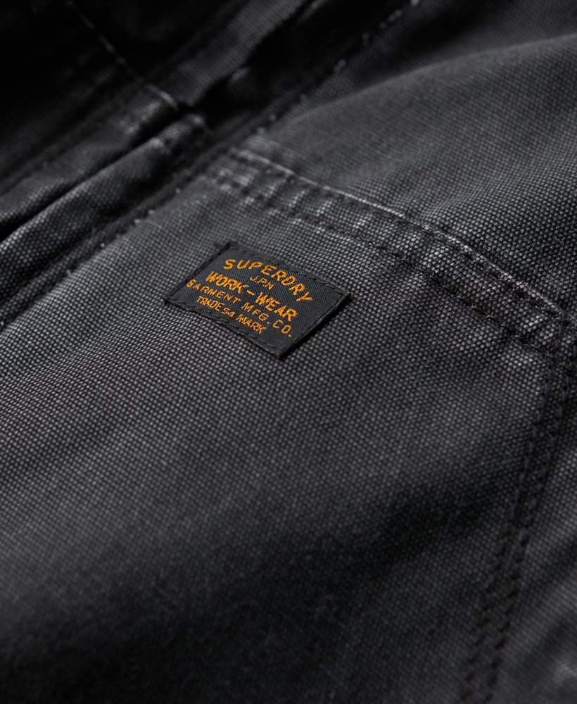 kurtka bomber z kapturem vintage workwear w kolorze bison black