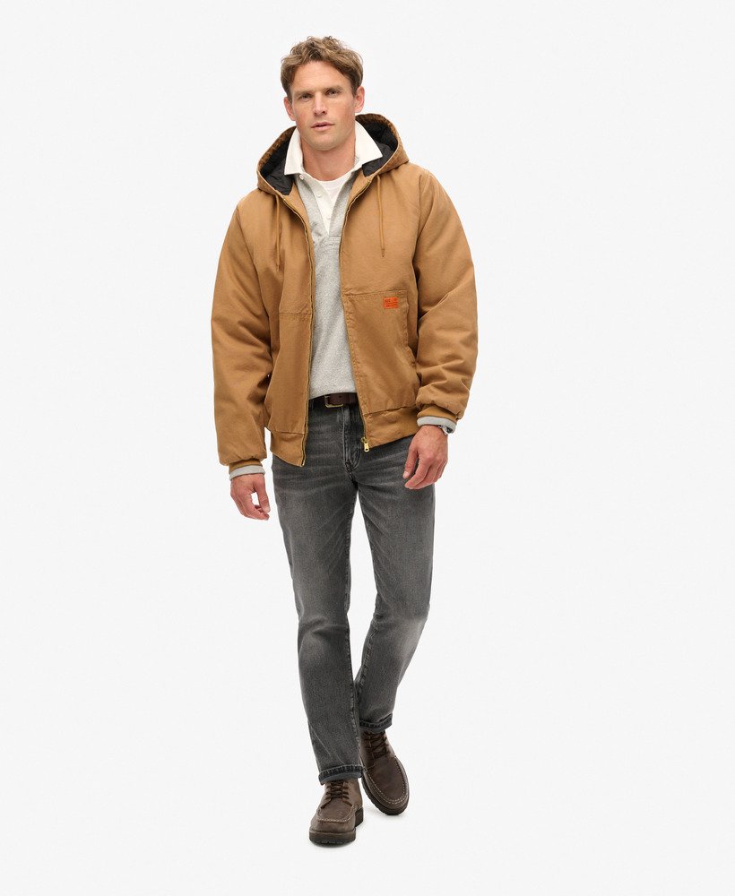 kurtka bomber z kapturem surplus w kolorze denim co tobacco brown