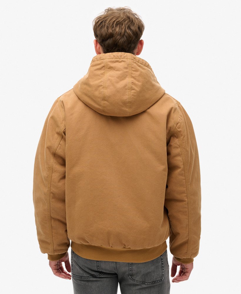 kurtka bomber z kapturem surplus w kolorze denim co tobacco brown