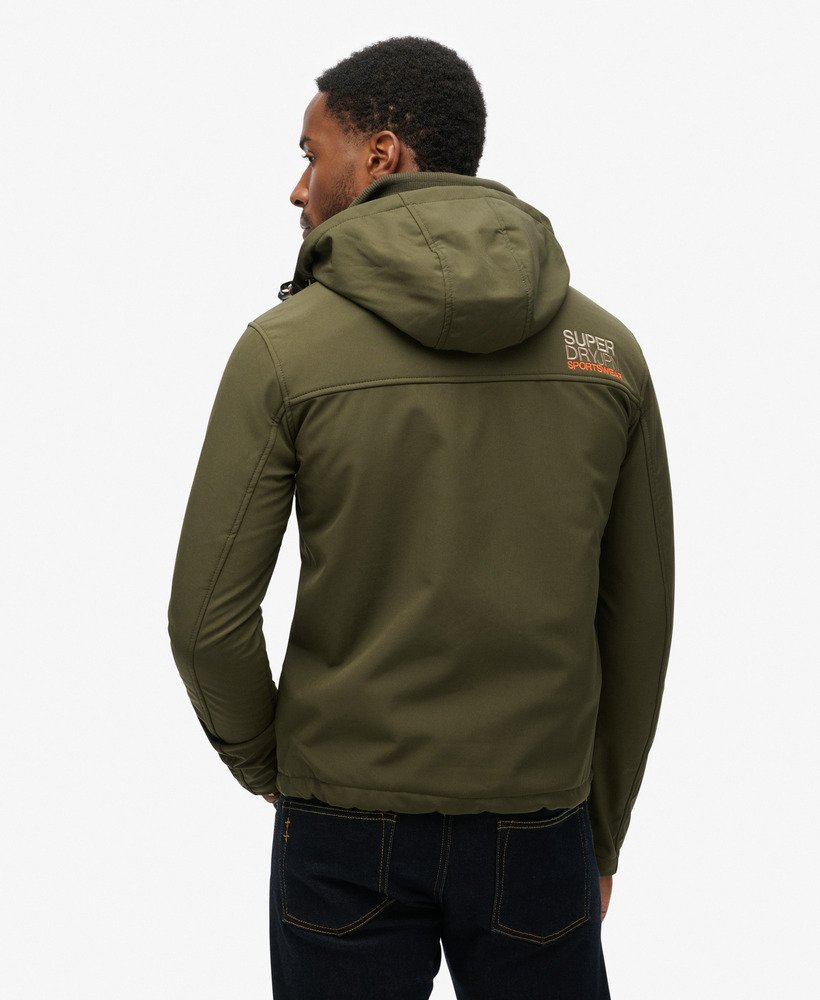kurtka trekker z kapturem soft shell w kolorze army khaki