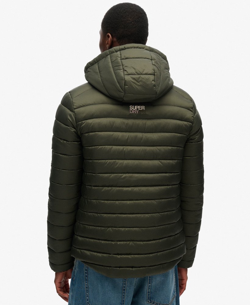 kurtka pikowana fuji z kapturem w kolorze khaki armii