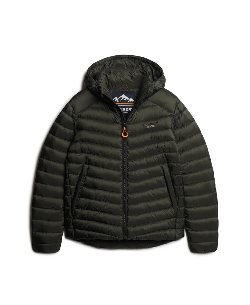 kurtka pikowana fuji z kapturem w kolorze khaki armii