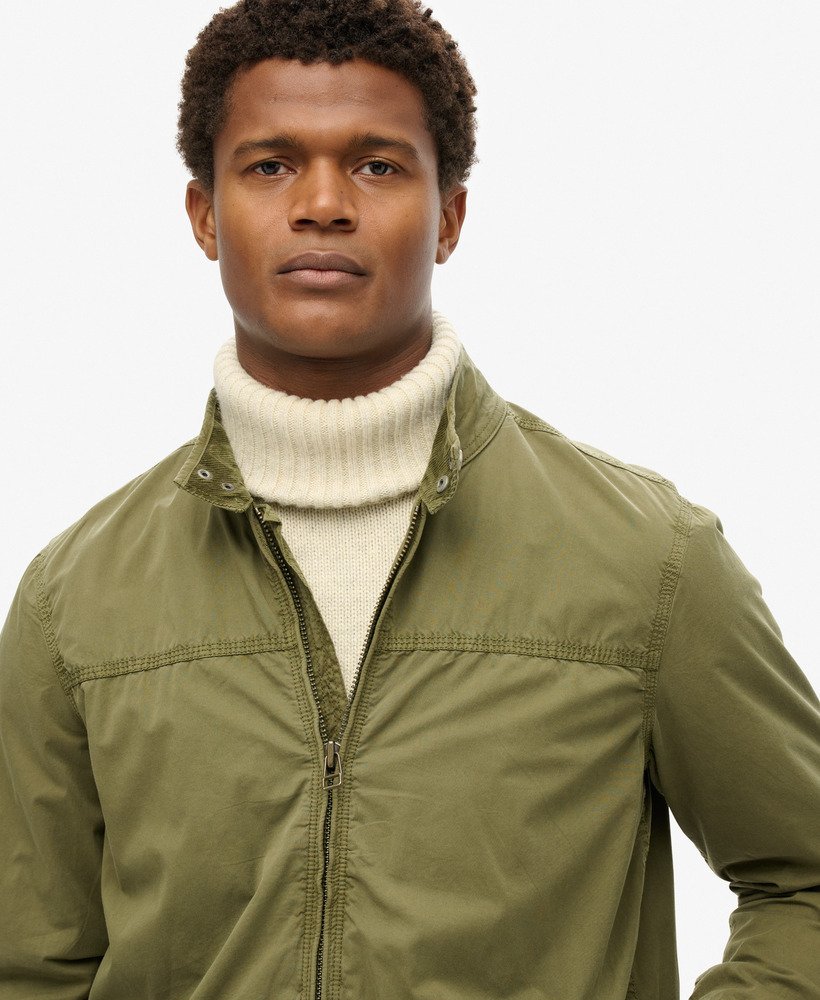 klasyczna kurtka harrington w kolorze ciemnego khaki