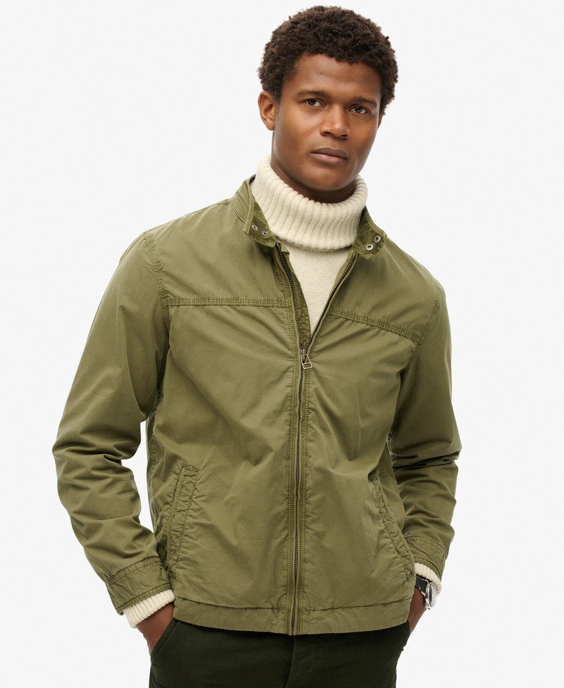 klasyczna kurtka harrington w kolorze ciemnego khaki