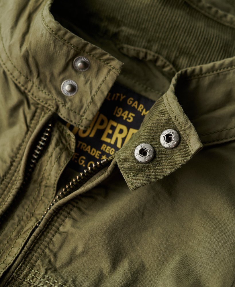 klasyczna kurtka harrington w kolorze ciemnego khaki