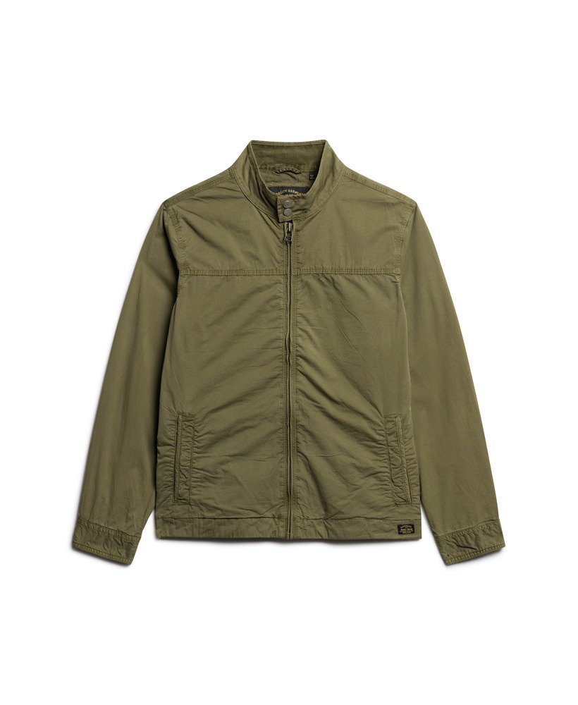 klasyczna kurtka harrington w kolorze ciemnego khaki