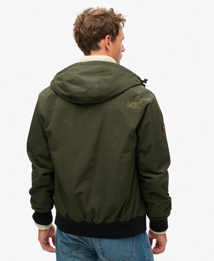 kurtka bomber z nylonu surplus z kapturem w kolorze oliwkowo-zielonym surplus goods
