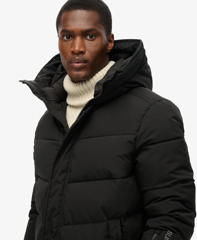 kurtka parka city chevron padded w kolorze czarnym