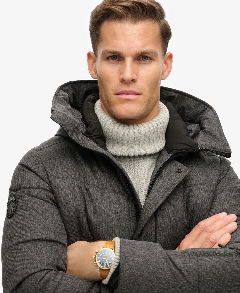płaszcz city chevron padded w kolorze szarej jodełki